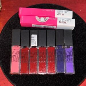 Maybelline Vivid Matte and Super Stay Lipstick Collection - Red, Purple